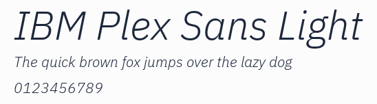 IBM Plex Sans Light預覽圖
