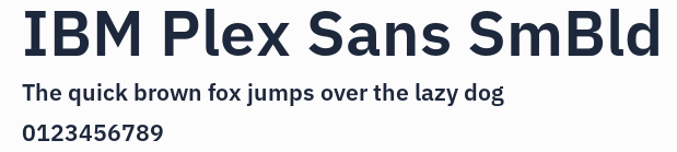 IBM Plex Sans SmBld預覽圖