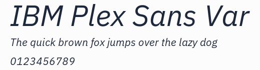 IBM Plex Sans Var預覽圖