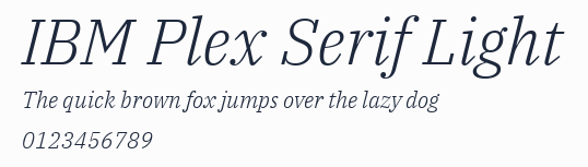 IBM Plex Serif Light預覽圖