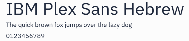 IBM Plex Sans Hebrew預覽圖