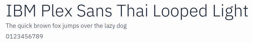 IBM Plex Sans Thai Looped Light預覽圖