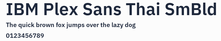 IBM Plex Sans Thai SmBld預覽圖
