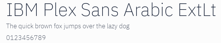 IBM Plex Sans Arabic ExtLt預覽圖