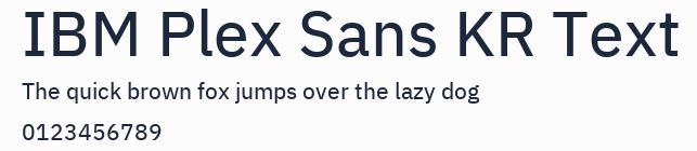 IBM Plex Sans KR Text預覽圖