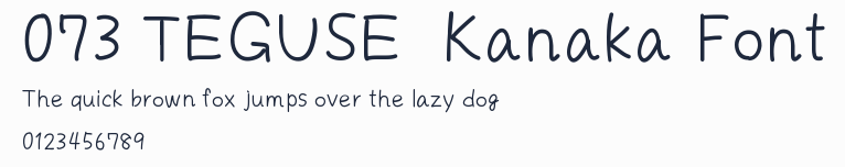 073 TEGUSE Kanaka Font預覽圖
