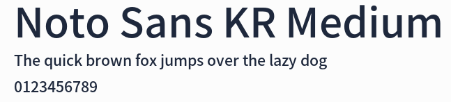 Noto Sans KR Medium預覽圖