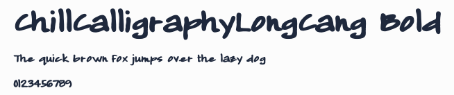 ChillCalligraphyLongCang Bold預覽圖