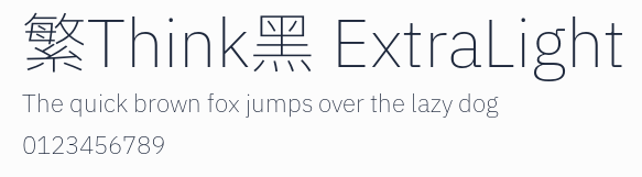 繁Think黑 ExtraLight預覽圖