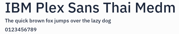 IBM Plex Sans Thai Medm預覽圖