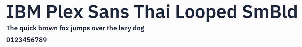IBM Plex Sans Thai Looped SmBld預覽圖