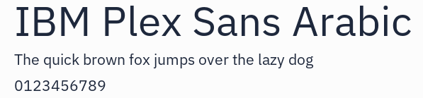 IBM Plex Sans Arabic預覽圖