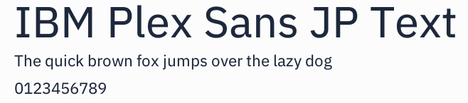 IBM Plex Sans JP Text預覽圖