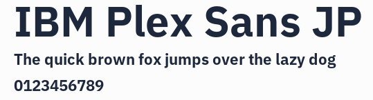 IBM Plex Sans JP預覽圖