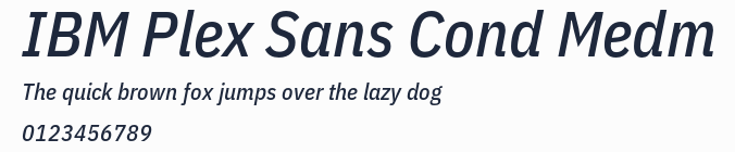 IBM Plex Sans Cond Medm預覽圖
