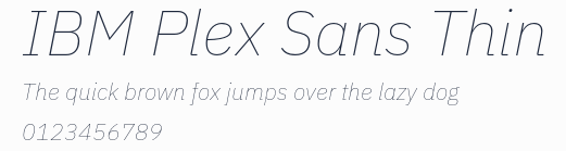 IBM Plex Sans Thin預覽圖