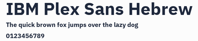 IBM Plex Sans Hebrew預覽圖