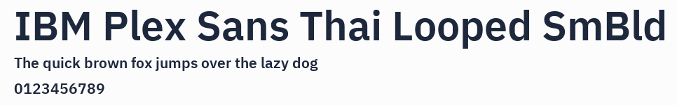 IBM Plex Sans Thai Looped SmBld預覽圖
