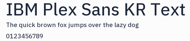 IBM Plex Sans KR Text預覽圖