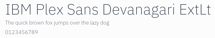 IBM Plex Sans Devanagari ExtLt預覽圖