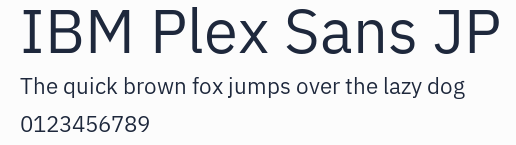 IBM Plex Sans JP預覽圖