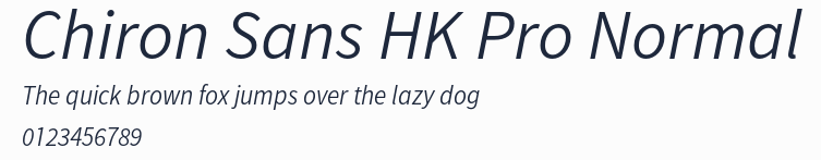 Chiron Sans HK Pro Normal預覽圖