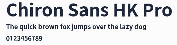 Chiron Sans HK Pro預覽圖
