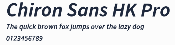 Chiron Sans HK Pro預覽圖
