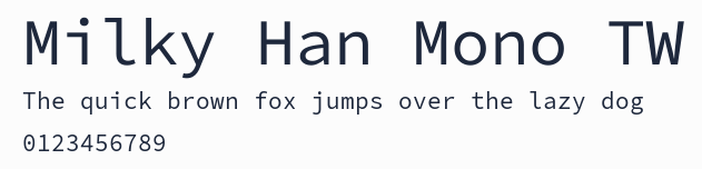Milky Han Mono TW預覽圖