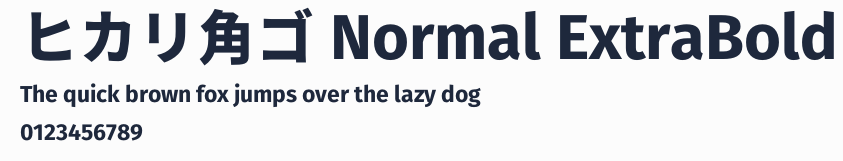 ヒカリ角ゴ Normal ExtraBold預覽圖