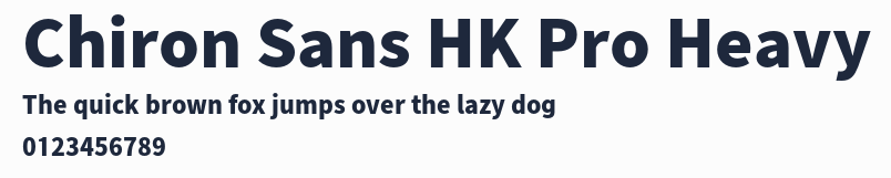 Chiron Sans HK Pro Heavy預覽圖