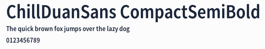 ChillDuanSans CompactSemiBold預覽圖