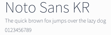 Noto Sans KR預覽圖