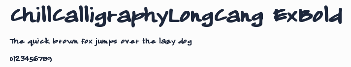 ChillCalligraphyLongCang ExBold預覽圖
