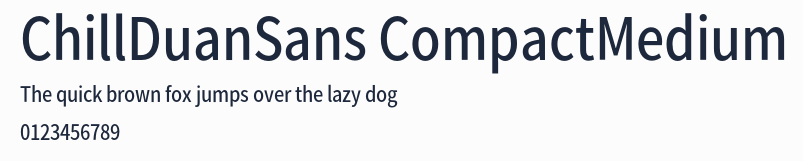 ChillDuanSans CompactMedium預覽圖