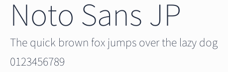 Noto Sans JP預覽圖