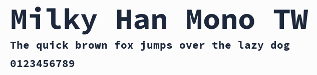 Milky Han Mono TW預覽圖