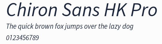 Chiron Sans HK Pro預覽圖