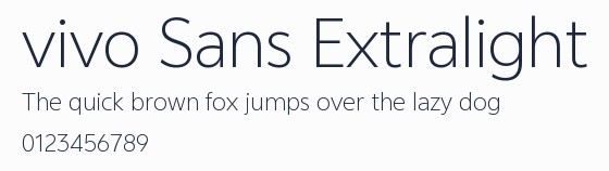 vivo Sans Extralight預覽圖