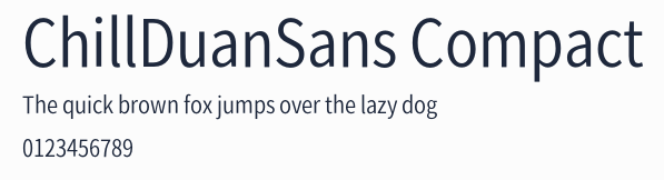 ChillDuanSans Compact預覽圖