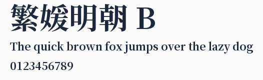 繁媛明朝 B