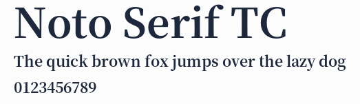 Noto Serif TC預覽圖