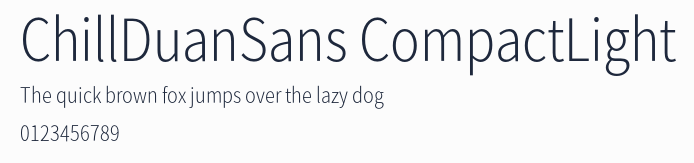 ChillDuanSans CompactLight預覽圖