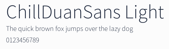 ChillDuanSans Light預覽圖