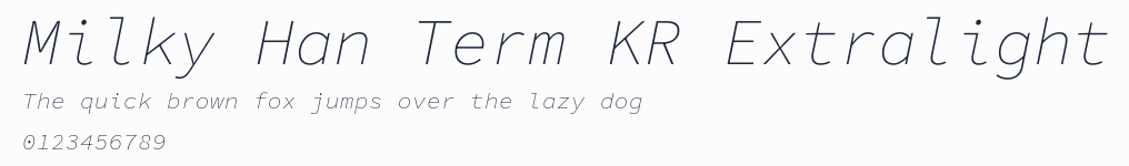 Milky Han Term KR Extralight預覽圖