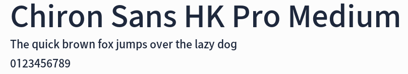 Chiron Sans HK Pro Medium預覽圖