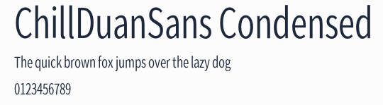 ChillDuanSans Condensed預覽圖