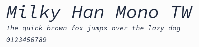 Milky Han Mono TW預覽圖