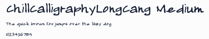 ChillCalligraphyLongCang Medium預覽圖
