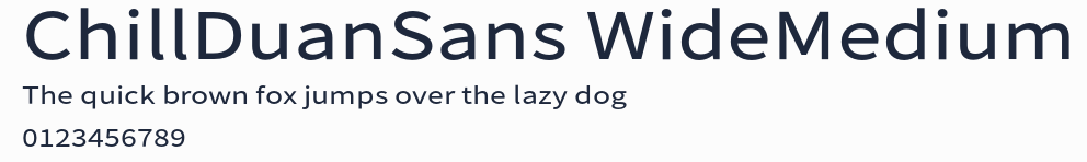 ChillDuanSans WideMedium預覽圖